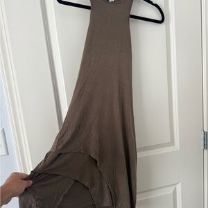 Elegant Brown Sleeveless Dress
